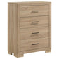 Arielle 5-piece Queen Bedroom Set Light Oak