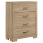 Arielle 5-piece Queen Bedroom Set Light Oak