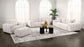 Burnett Chenille Upholstered Wide Arm Loveseat Ivory