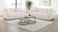 Destino Chenille Upholstered Splayed Arm Loveseat Greige