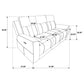 Kennett Chenille Upholstered Power Reclining Sofa Dark Grey