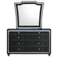 Lorient 8-drawer LED Dresser with Mirror Black