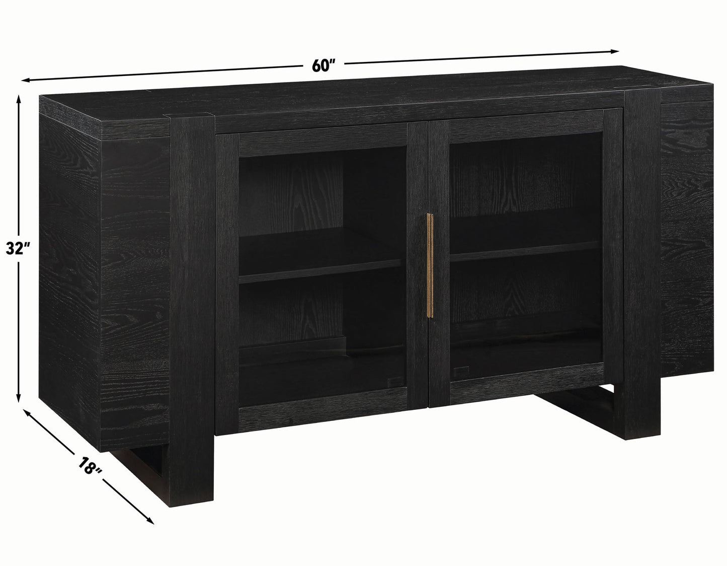Reid 60″ Server, Black Finish
