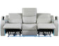 Luna Home Cinema Power Reclining Sofa, Ice Vegan Leather