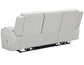 Luna Home Cinema Power Reclining Sofa, Ice Vegan Leather