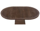 Vaughn 60-96″ Table with 2-18″ Leaves, Coffee Finish