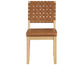 Reid Camel Vegan Leather Side Chair, Sand Finish