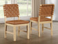 Reid Camel Vegan Leather Side Chair, Sand Finish