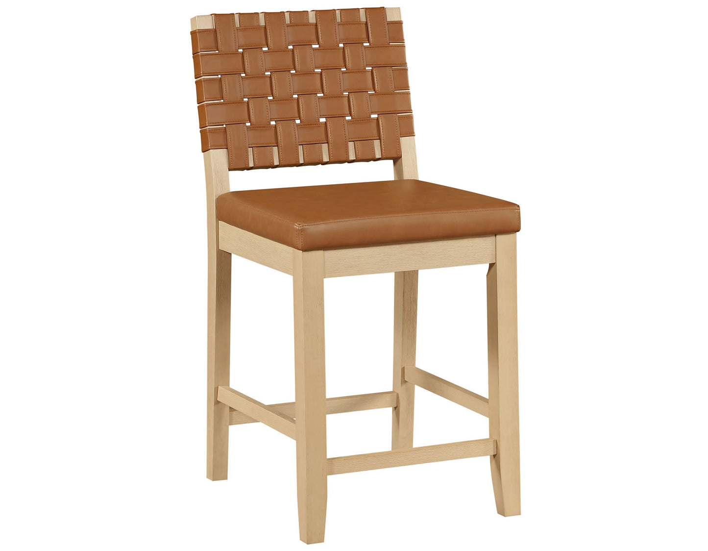 Reid Camel Vegan Leather 30″ Bar Stool, Sand Finish