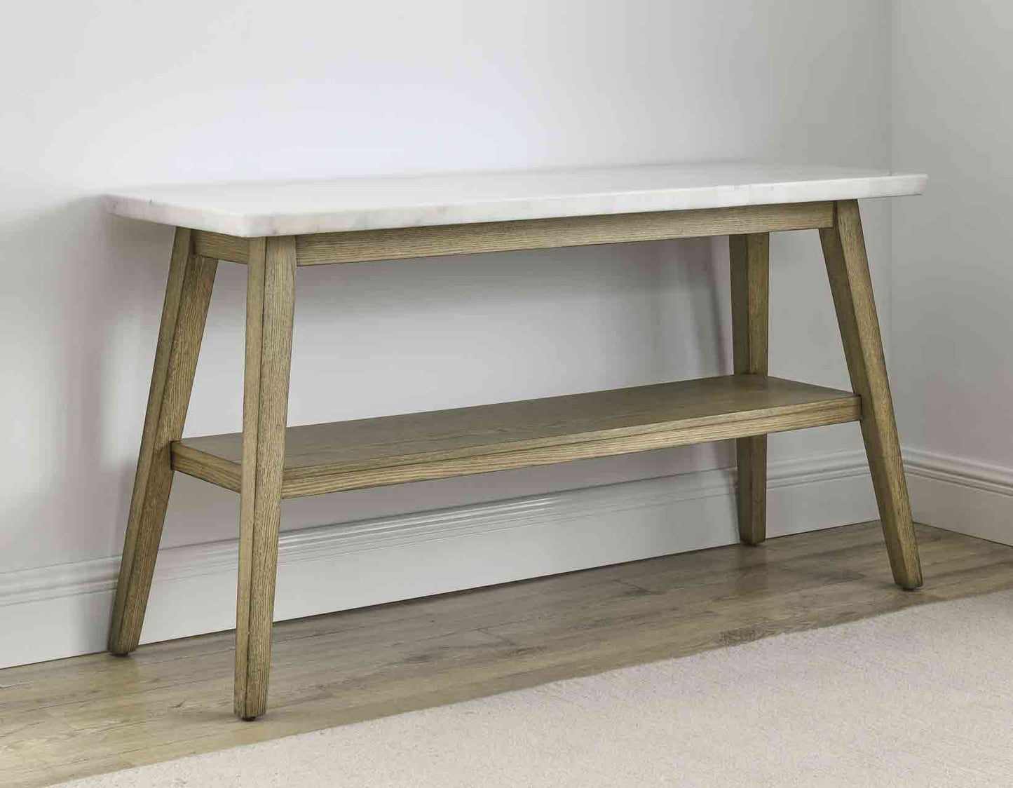 Vida, Sofa Table, White Marble Top, Blonde