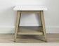Vida, End Table, White Marble Top, Blonde