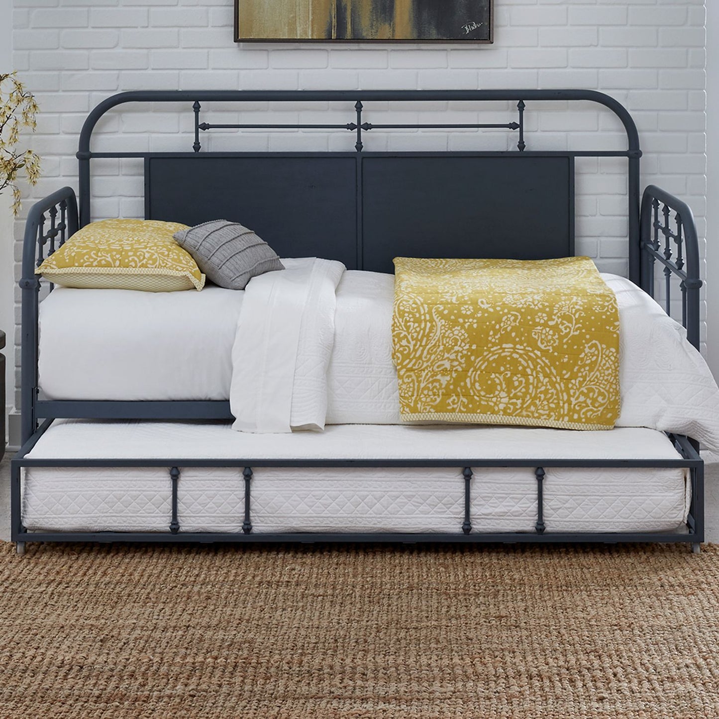 Twin Metal Trundle - Navy