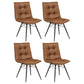 Aiken Faux Leather Upholstered Dining Side Chair Saddle Brown (Set of 4)