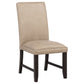 Averill Faux Leather Upholstered Dining Side Chair Tan (Set of 2)