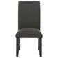 Berning Fabric Upholstered Parson Side Chair Charcoal Grey (Set of 2)