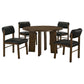 Strouse 5-piece Dining Set Black and Walnut