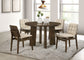 Strouse 5-piece Dining Set Cream and Walnut