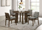 Strouse 5-piece Dining Set Grey and Walnut
