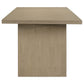 Decker 7-piece 82-inch Rectangular Dining Set Cream and Natural Oak