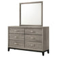 Watson 6-drawer Bedroom Dresser and Mirror Light Taupe