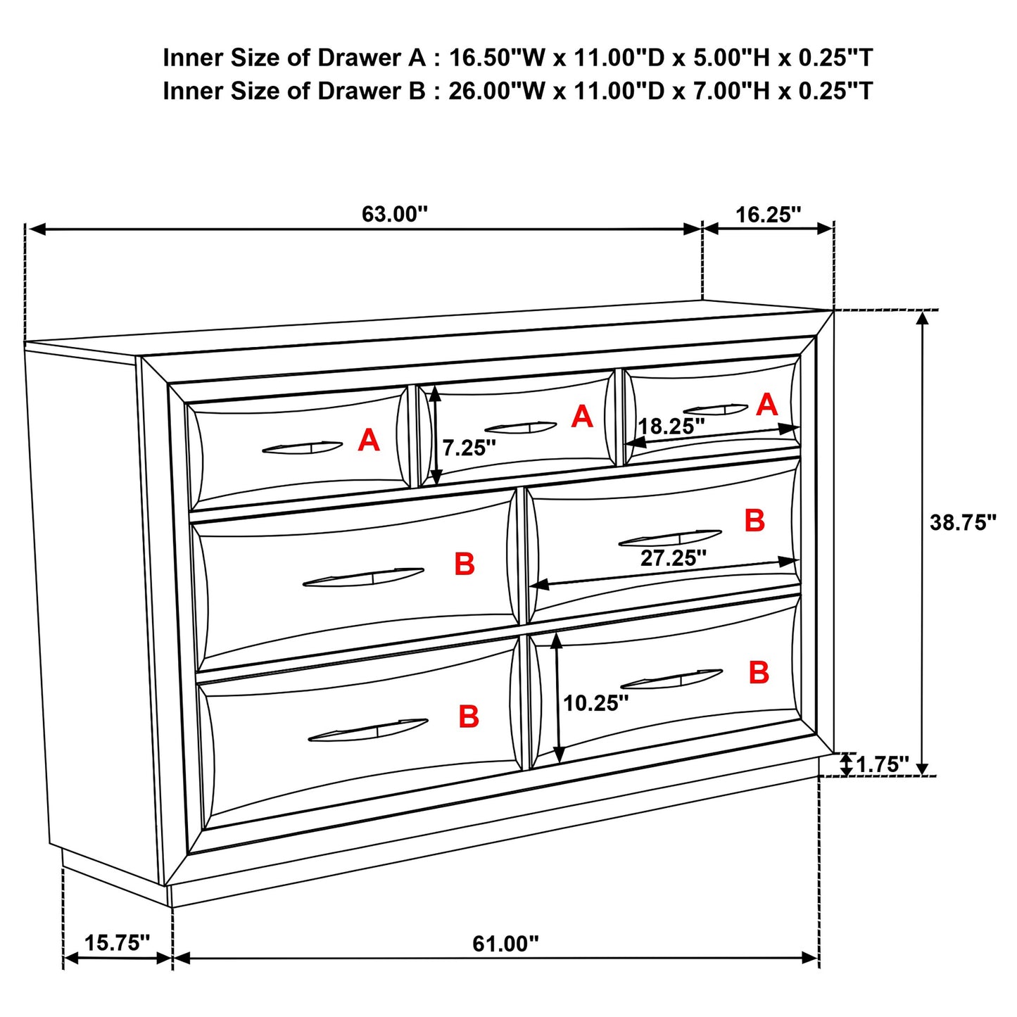 Atlas 5-piece Queen Bedroom Set Dark Oak