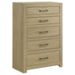 Hendricks 5-piece Queen Bedroom Set Light Oak