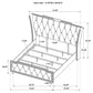 Lorient California King LED Upholstered Bed Ivory and Camel