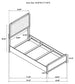 Cavelle 51-inch Upholstered Twin Panel Bed Black