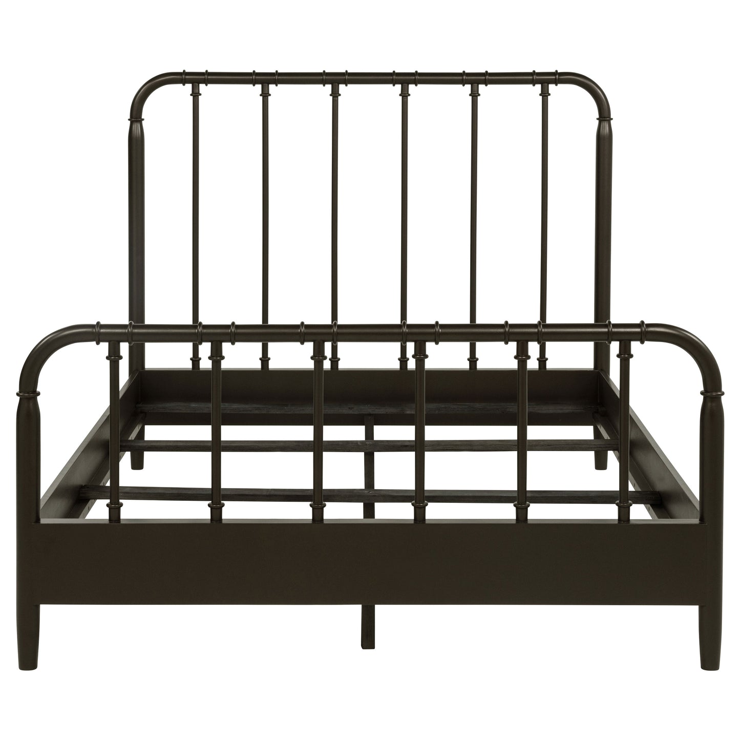 Rocco All Wood Water Pipe Open Frame Queen Bed Dark Bronze