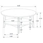Bradley Round SmartTop Cocktail Coffee Table Grey and Natural