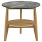Bradley 2-Piece Round SmartTop Coffee Table Set Grey and Natural