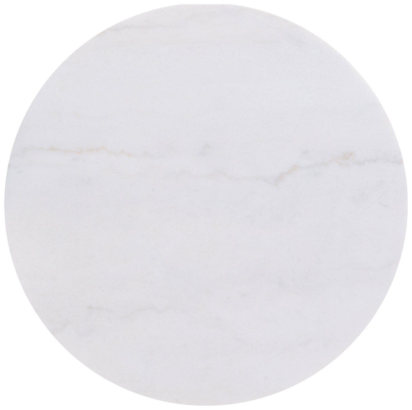 Jason Round White Marble Top Coffee Table Honey Brown