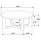 Kessler 2-piece Round Sculptural Wood Coffee Table Set Light Oak