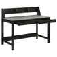 Besler 47-inch SmartTop Writing Desk with Shelf Grey Stone and Black