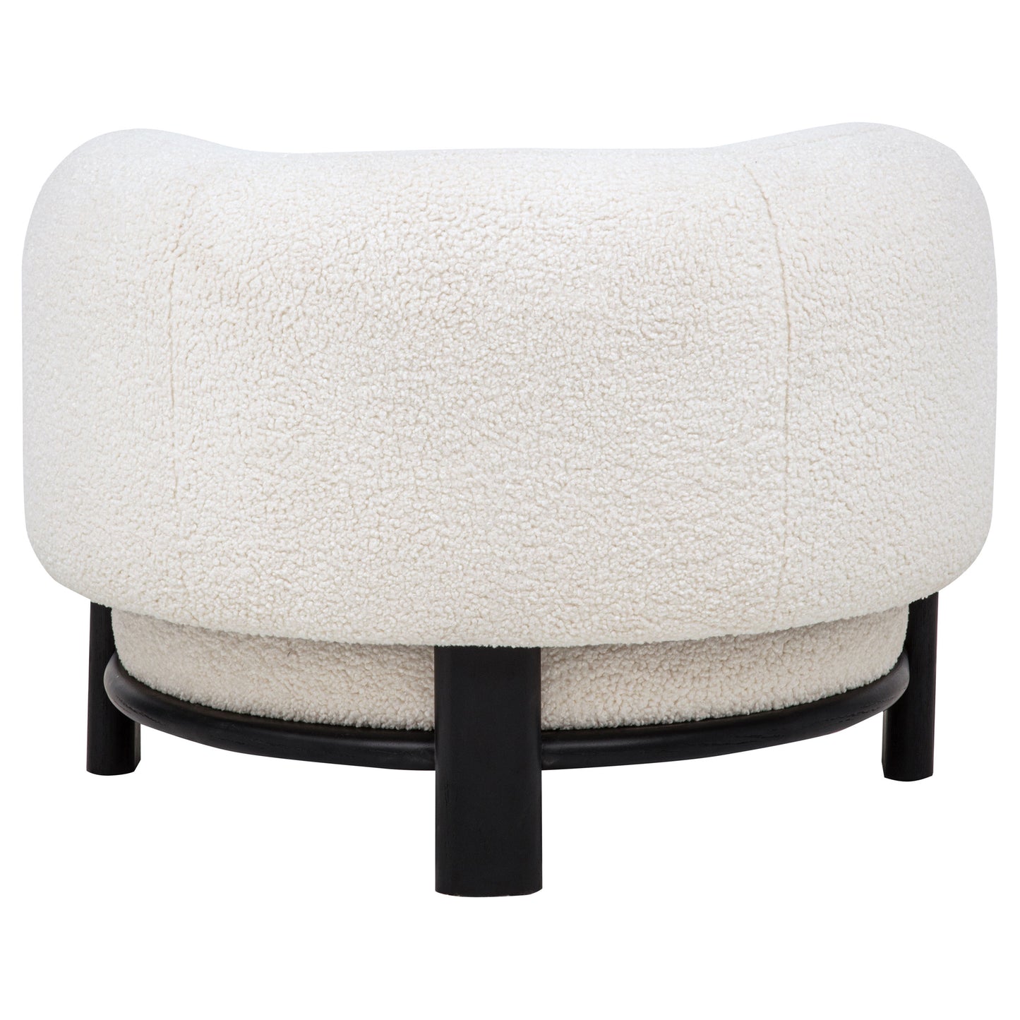 Lawler Upholstered Barrel Back Accent Chair Ivory and Black