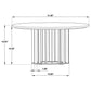 Haven Round Genuine White Marble Top Coffee Table Black