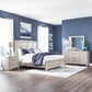 King Panel Bed, Dresser & Mirror, Night Stand