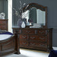 King Poster Bed, Dresser & Mirror, Chest, Night Stand