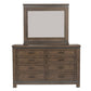 King Bookcase Bed, Dresser & Mirror