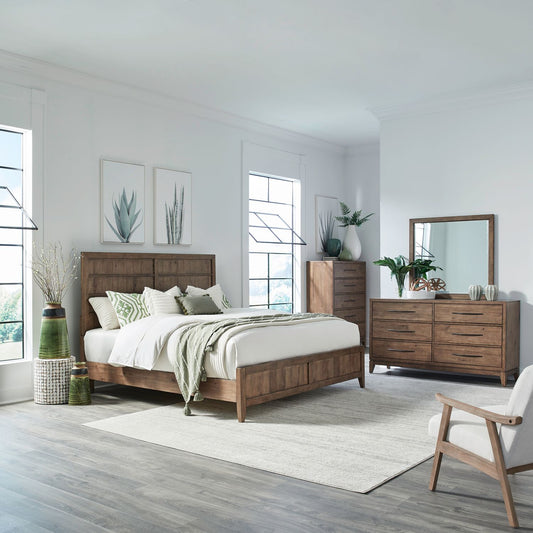 Queen Panel Bed, Dresser & Mirror, Chest
