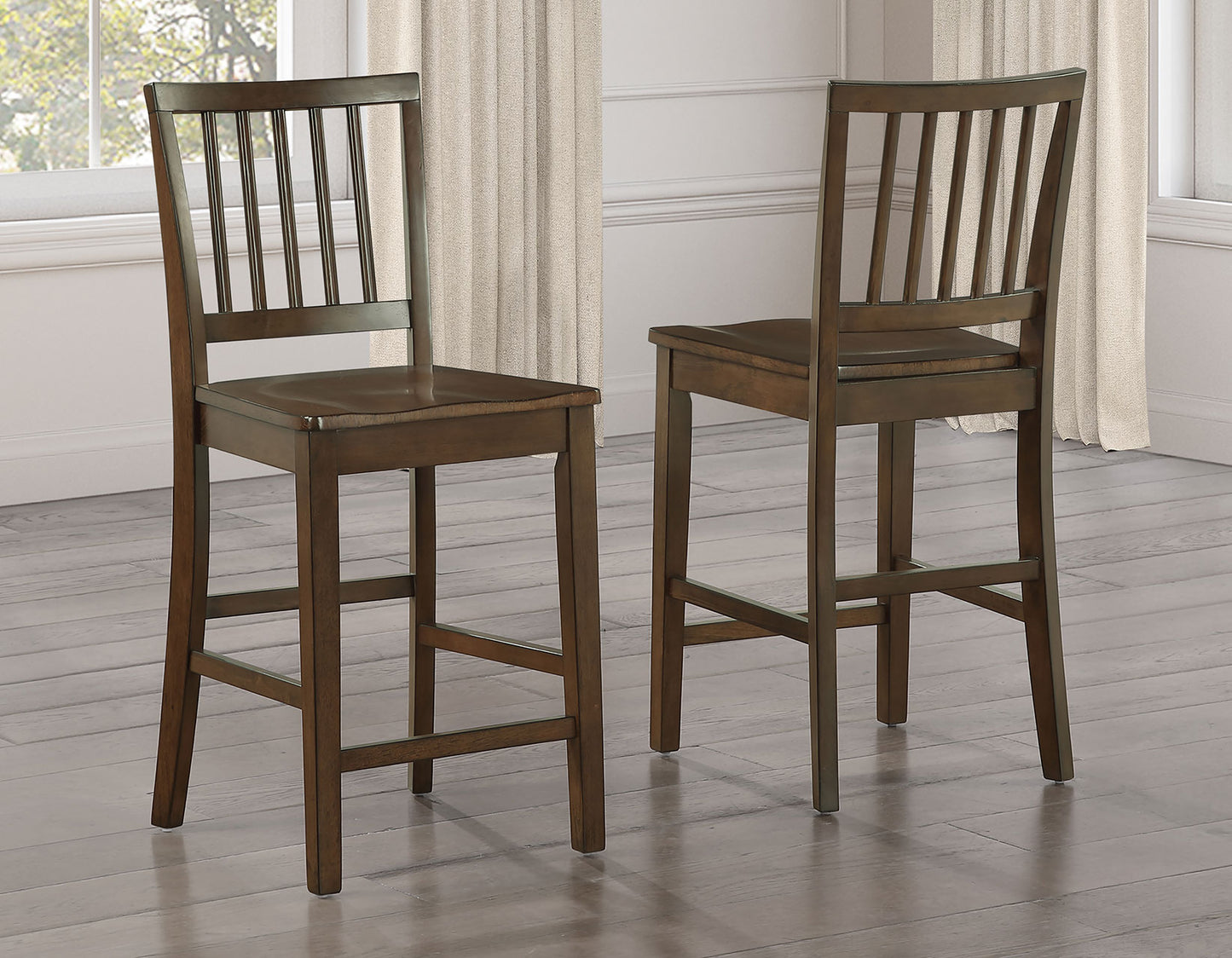 Joplin 5-Piece Counter Dining Set, Walnut Finish