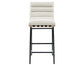 Nicco 30-inch Bar Chair, Eggshell Polyester Fabric