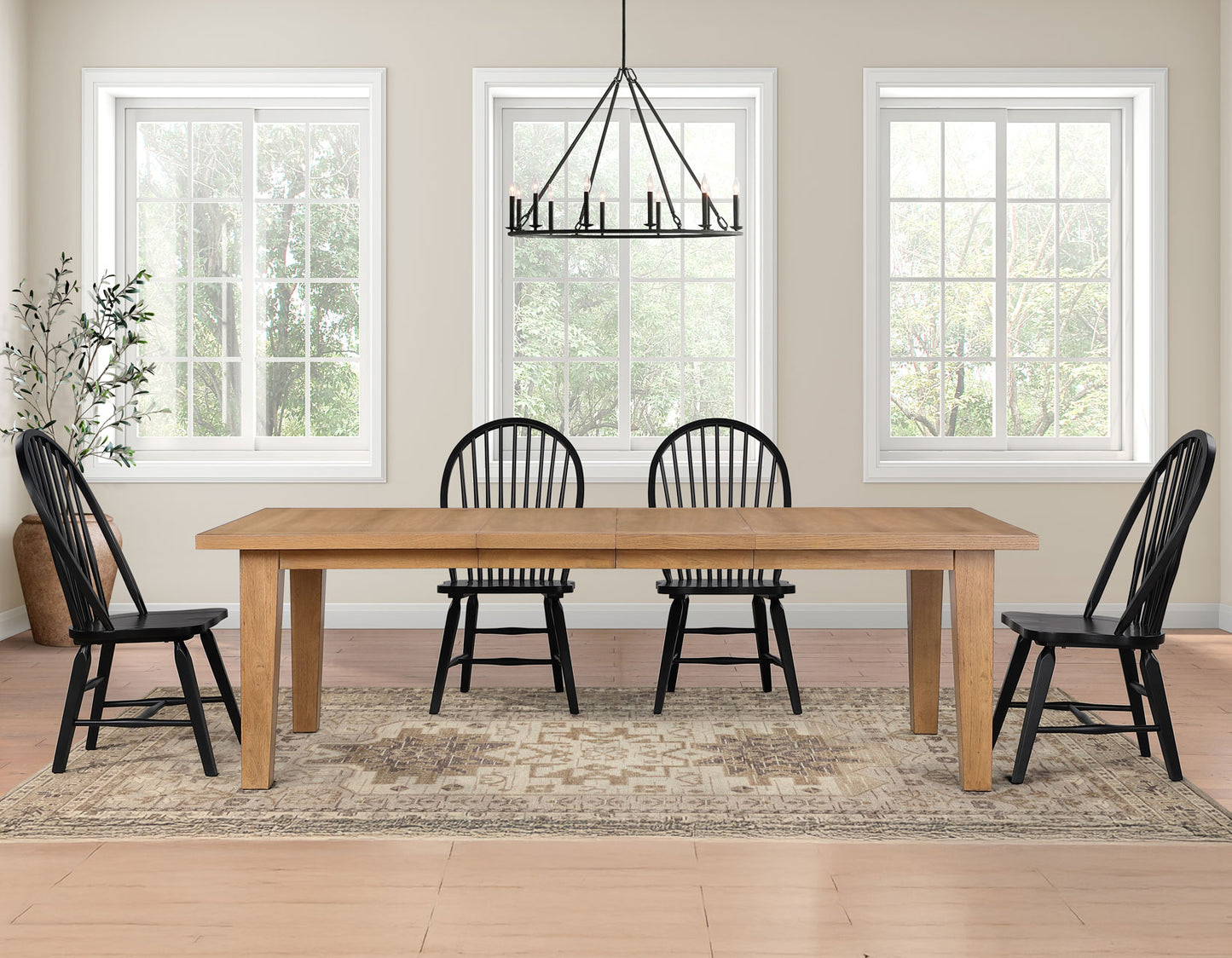 Sommerset 5-Piece 64-96″ Windsor Dining Set