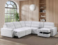 Snyder White 6-Piece Glider Sectional