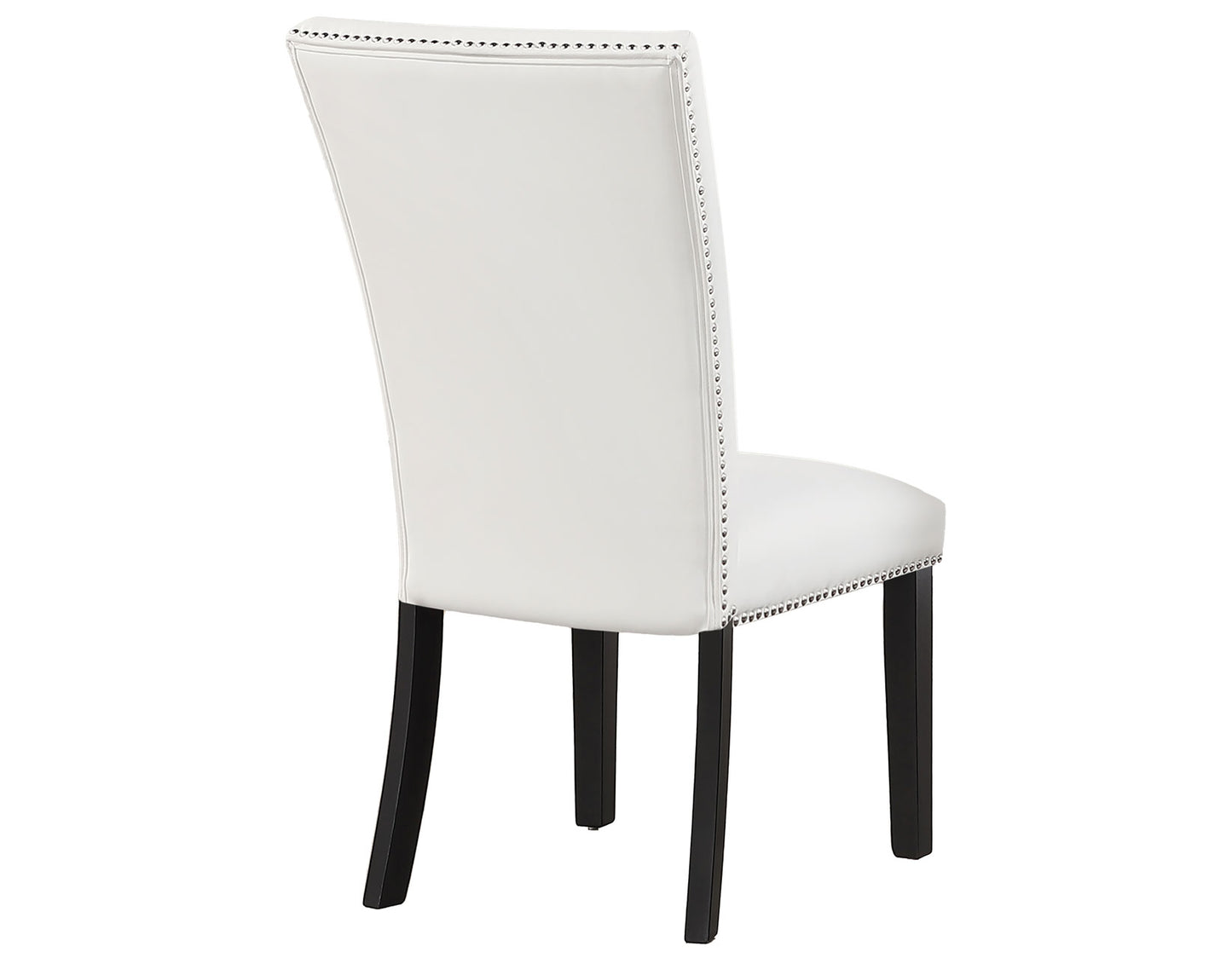 Artemis Side Chair, White Vegan Leather Cover