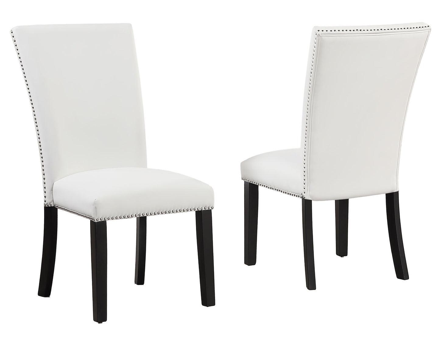 Artemis Side Chair, White Vegan Leather Cover