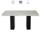 Artemis 70 inch Marble Top Dining Table, Black Finish
