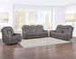 Daniel Triple Power Home Theater Immersive Entertainment Reclining Set, Leather

87″ Sofa, Drop-Down Console
75″ Console Loveseat
Recliner