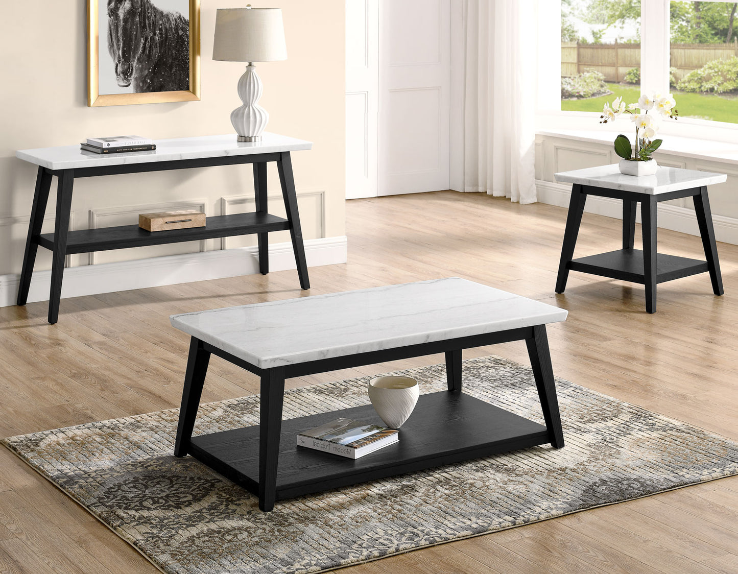 Vida Marble, Black

Cocktail Table, Castered
End Table
Sofa Table