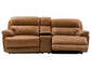 Gatlin Leather Dual-Power 3-Piece Reclining Console Loveseat